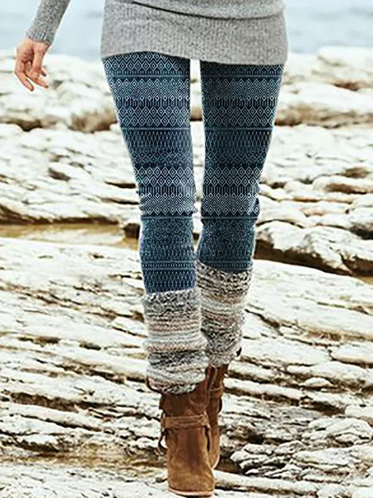 Pantalon décontracté ethnique moulant BB26