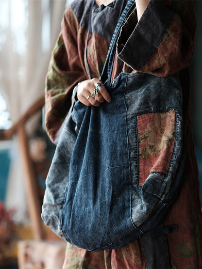 Sac à bandoulière vintage en denim pour femme ZZ1004 