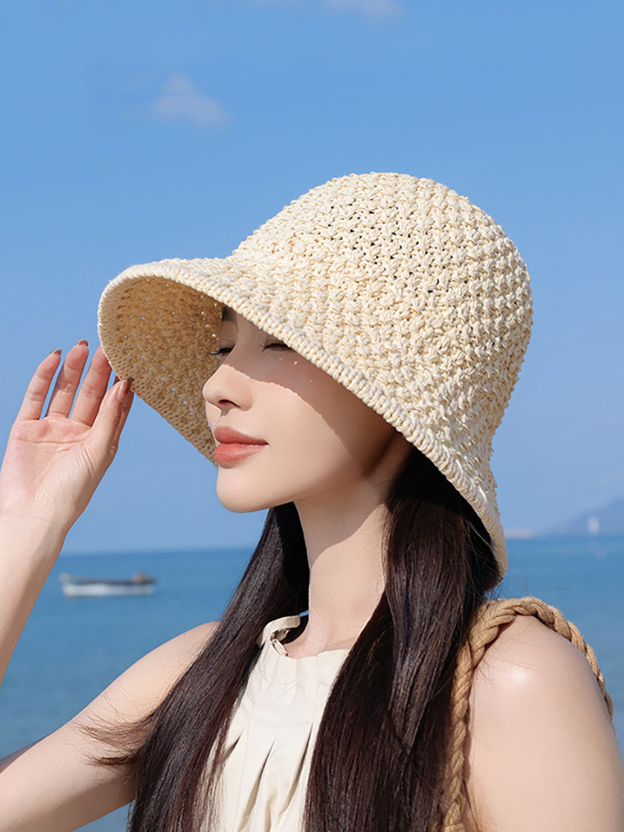 Chapeau d'été décontracté en tissu pour femme, résistant au soleil