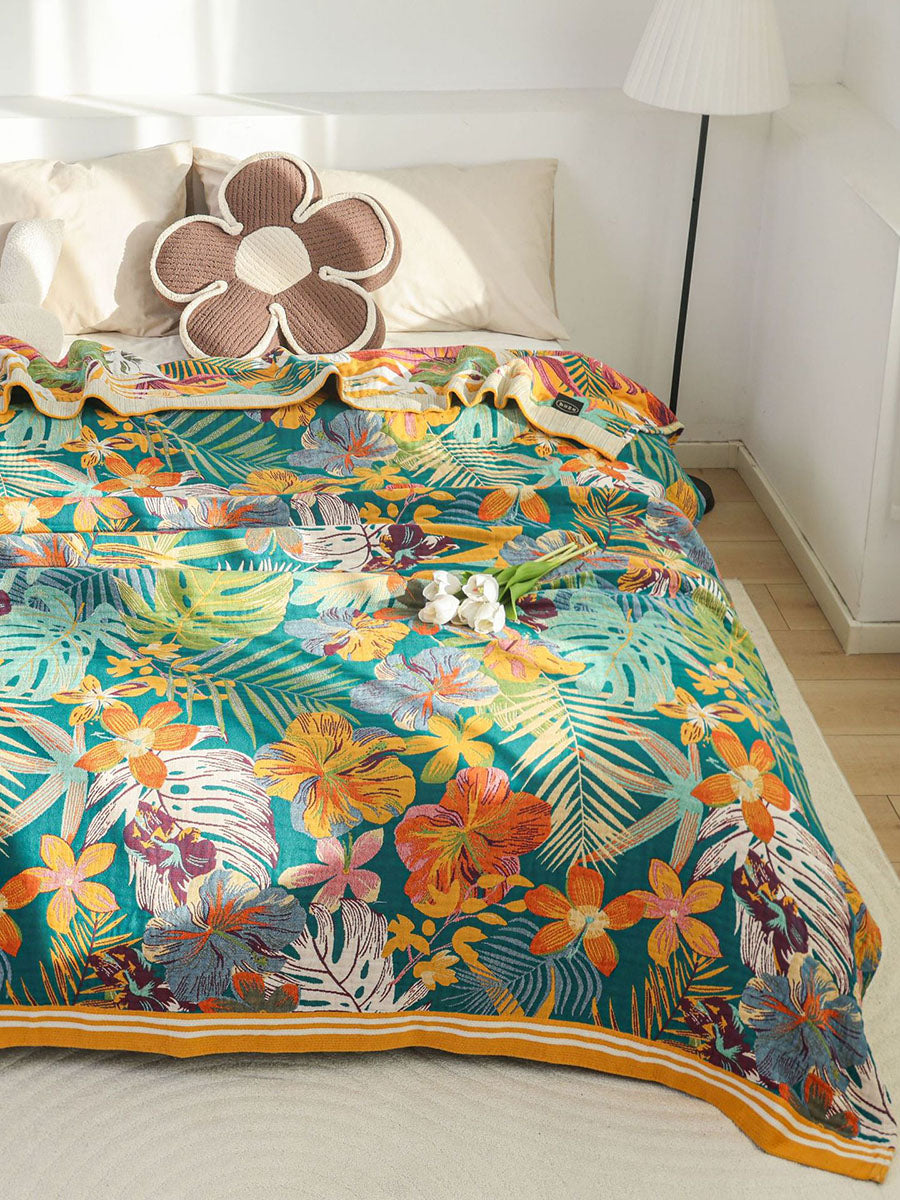 Couverture de canapé en coton, couvre-lit Queen