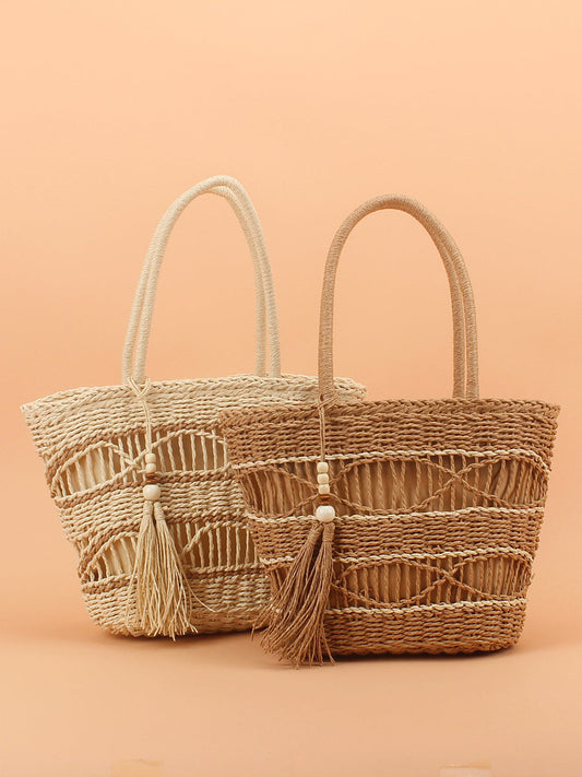 Weave Fashion Commuter Bag Straw Shoulder