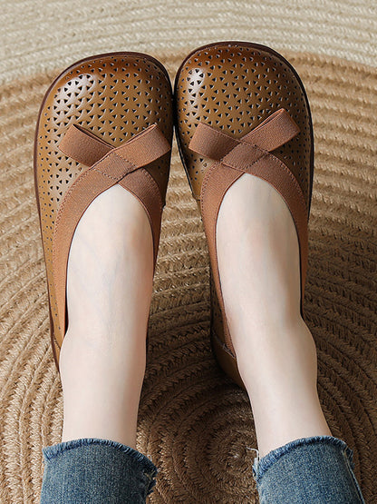 Echtes Leder Damen Schuhe Casual Soft Flat