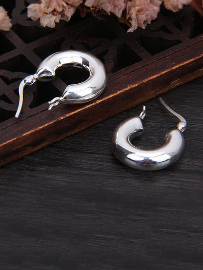 Boucles d'oreilles vintage en argent S925 en forme de U pour femmes OO1036 