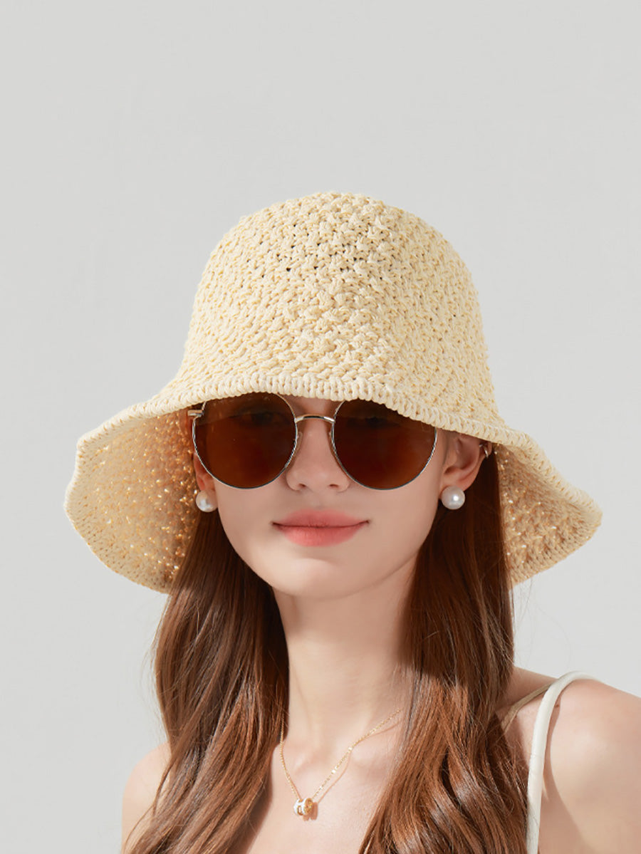 Hat Women Casual Weave Straw Sunproof