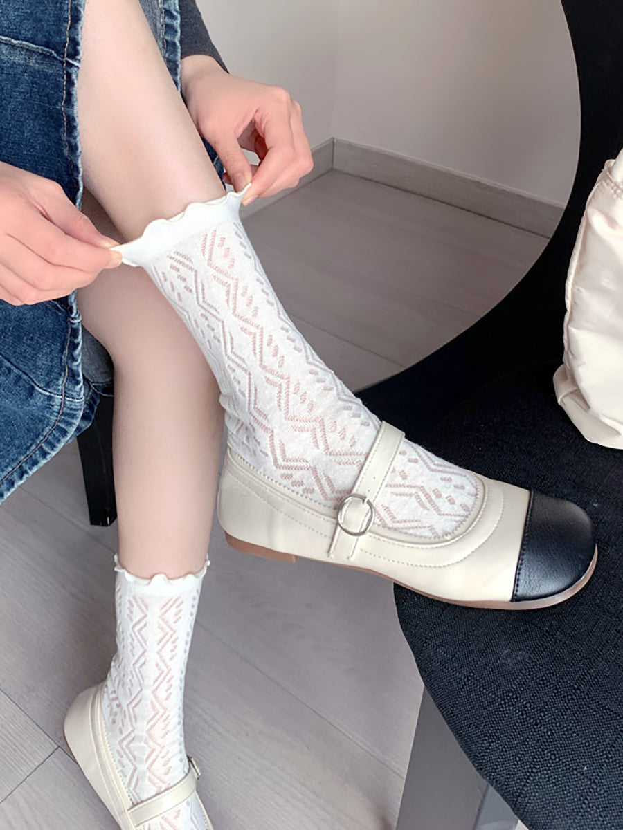 5 Paar dünne Damensocken für den Sommer, ZZ1007