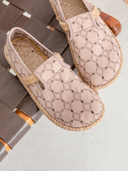 Sommer Aus Flache Hohl Schuhe Casual Baumwolle Frauen