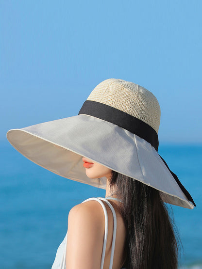 Chapeau d'été à large bord pour femme, résistant au soleil et aux voyages, QW1036 