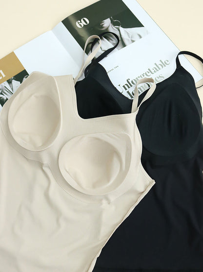 Soutien-gorge d'été sans coutures pour femmes, couleur unie, décontracté, avec coussinets d'allaitement, base AS1012