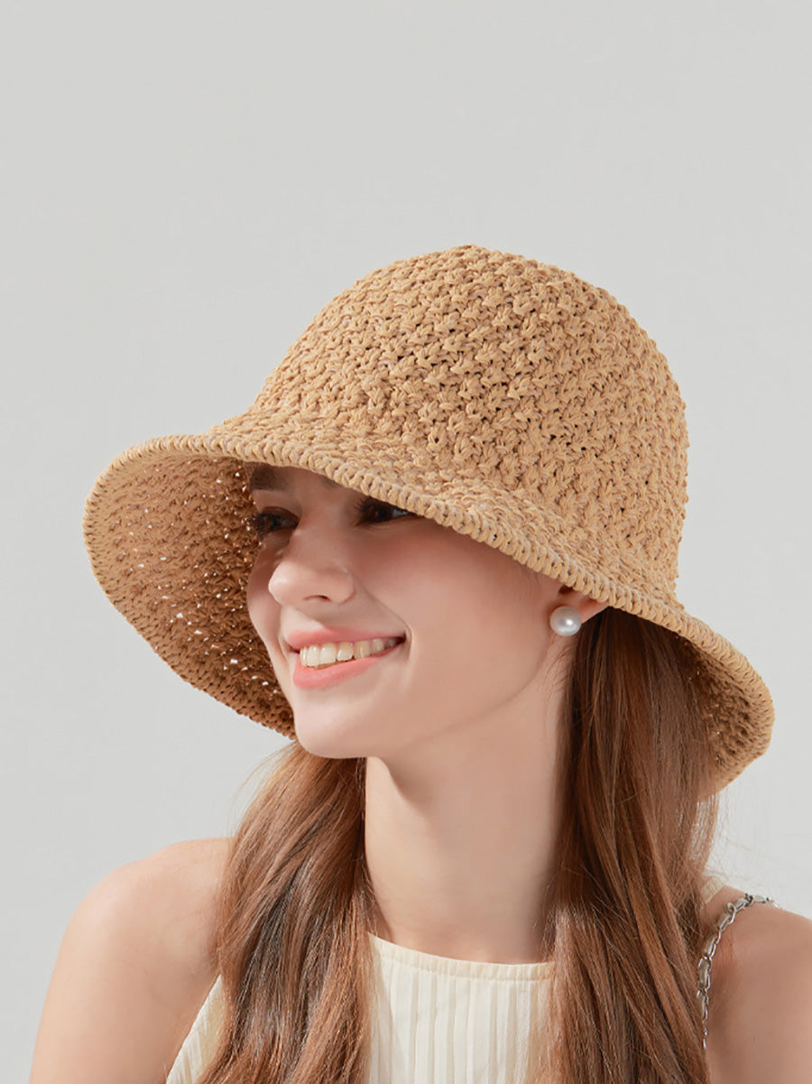 Hat Women Casual Weave Straw Sunproof