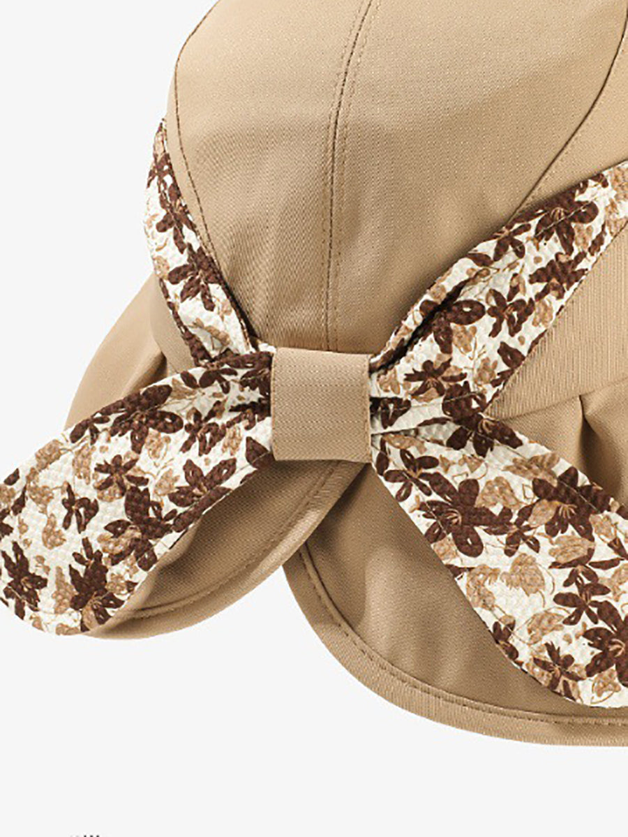 Floraler Sommer Sonnenfester Bowknot Damen Artsy Hut