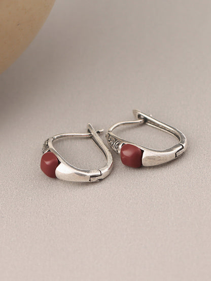 Earrings Cooper-plating Ethnic Silver Women