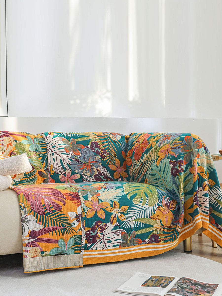 Couverture de canapé en coton, couvre-lit Queen