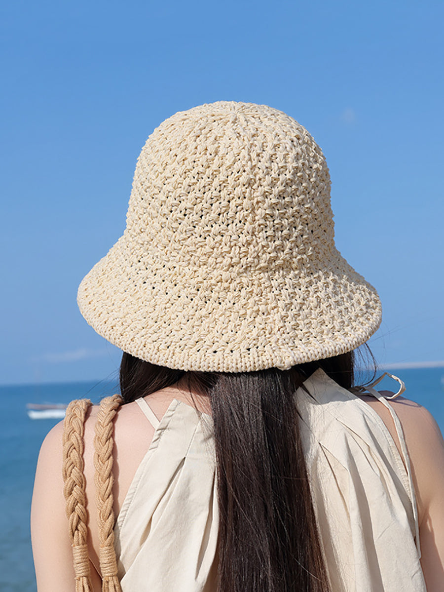 Chapeau d'été décontracté en tissu pour femme, résistant au soleil