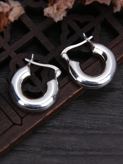 Boucles d'oreilles vintage en argent S925 en forme de U pour femmes OO1036 