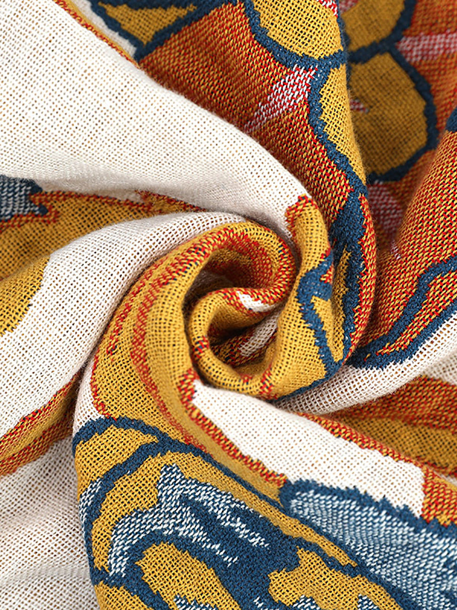 Couverture de canapé 100 % coton à fleurs