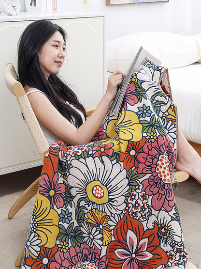 Jacquard-Badetuch für Erwachsene, 100 % Baumwolle, Blumenmuster, schnelltrocknend