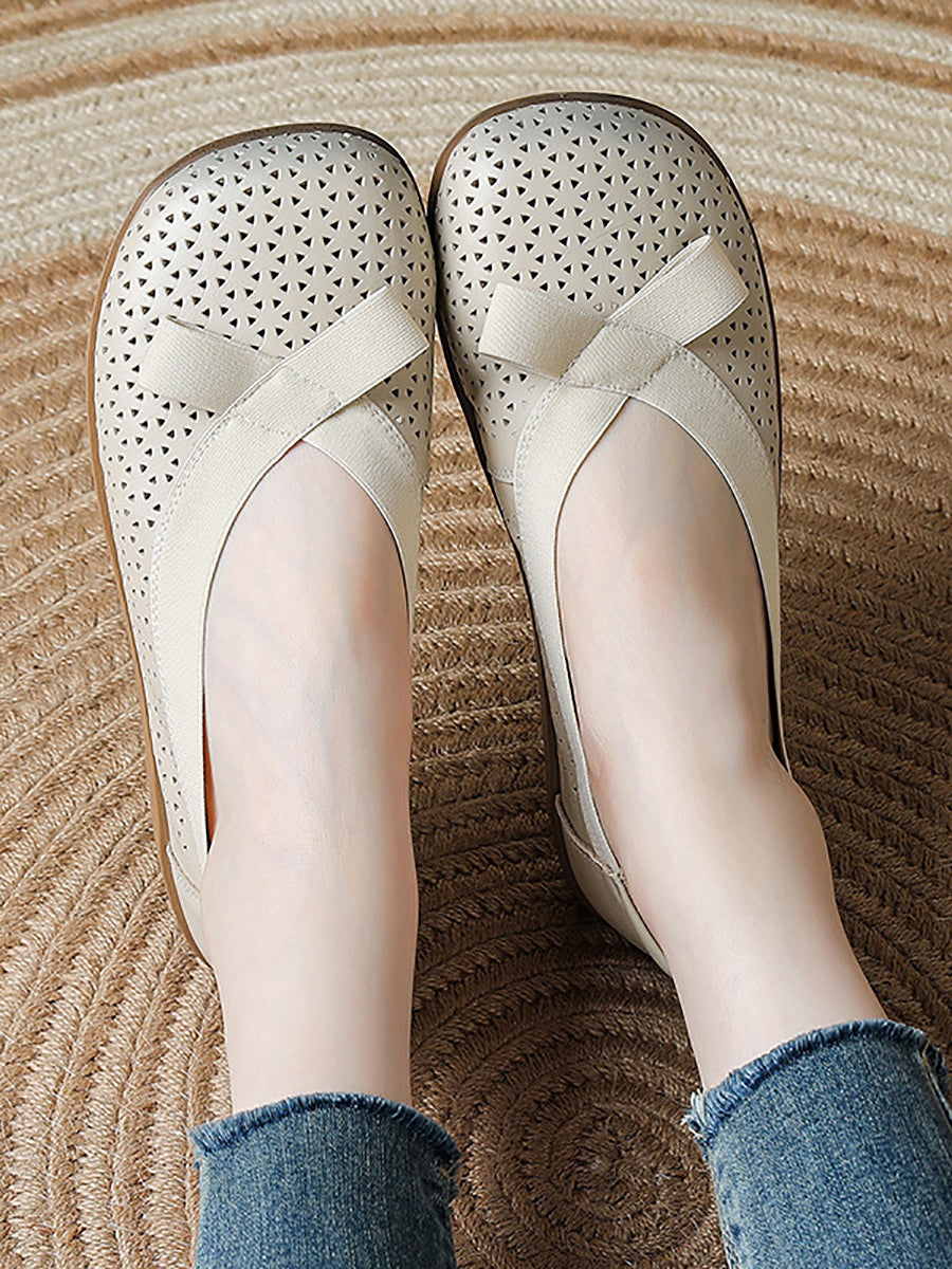 Echtes Leder Damen Schuhe Casual Soft Flat