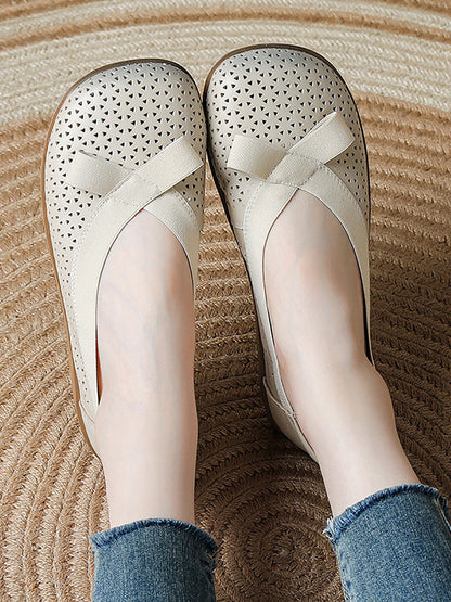 Echtes Leder Damen Schuhe Casual Soft Flat