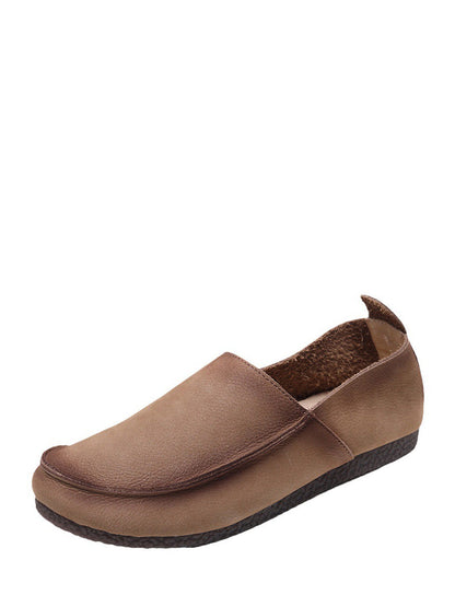 Leder Retro Solide Sommer Falt Frauen Schuhe