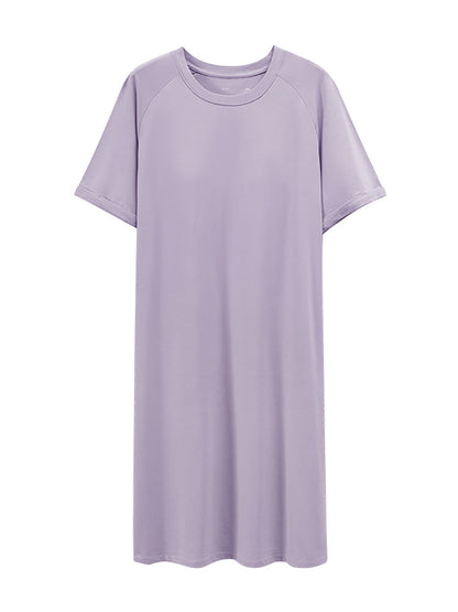 Robe pyjama décontractée d'été unie pour femmes avec coussinets de soutien-gorge SC1049