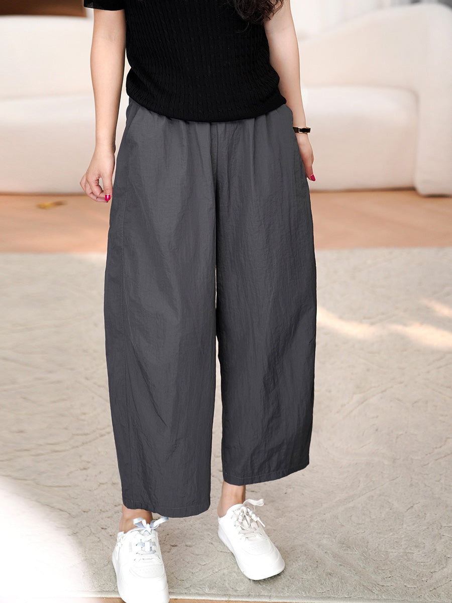 Women Summer Casual Solid Loose Wide-leg Pants CX057