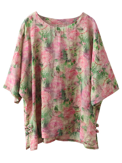 Pull-over d'été à imprimé floral pour femme KL1016