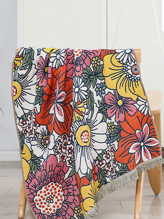 Jacquard Bath Adult 100%Cotton Flower Quick-dry Towel