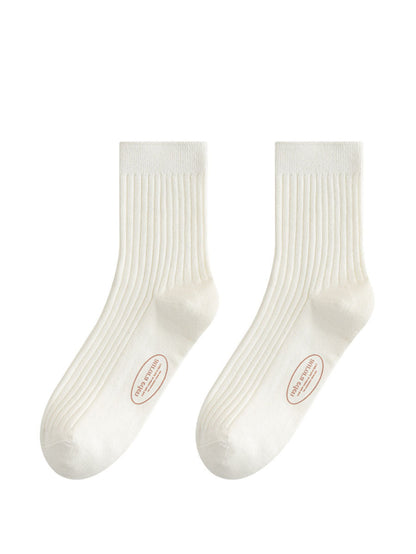 Lot de 5 paires de chaussettes décontractées en coton doux pour femmes BA1079