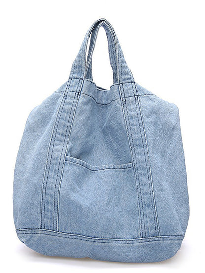 Sac à main vintage en denim uni épissé à bandoulière OP1038 