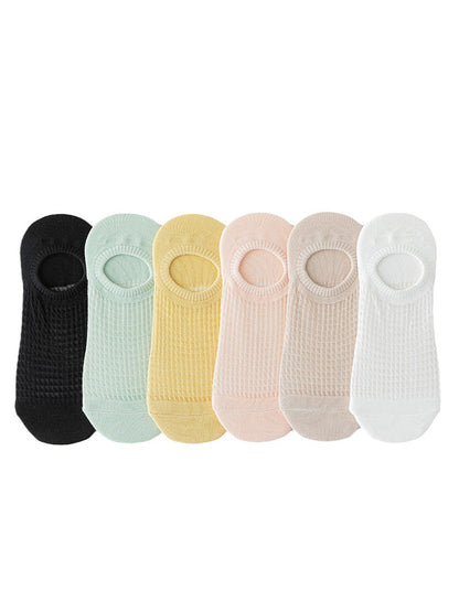 Lot de 6 paires de chaussettes courtes décontractées pour femme CX039