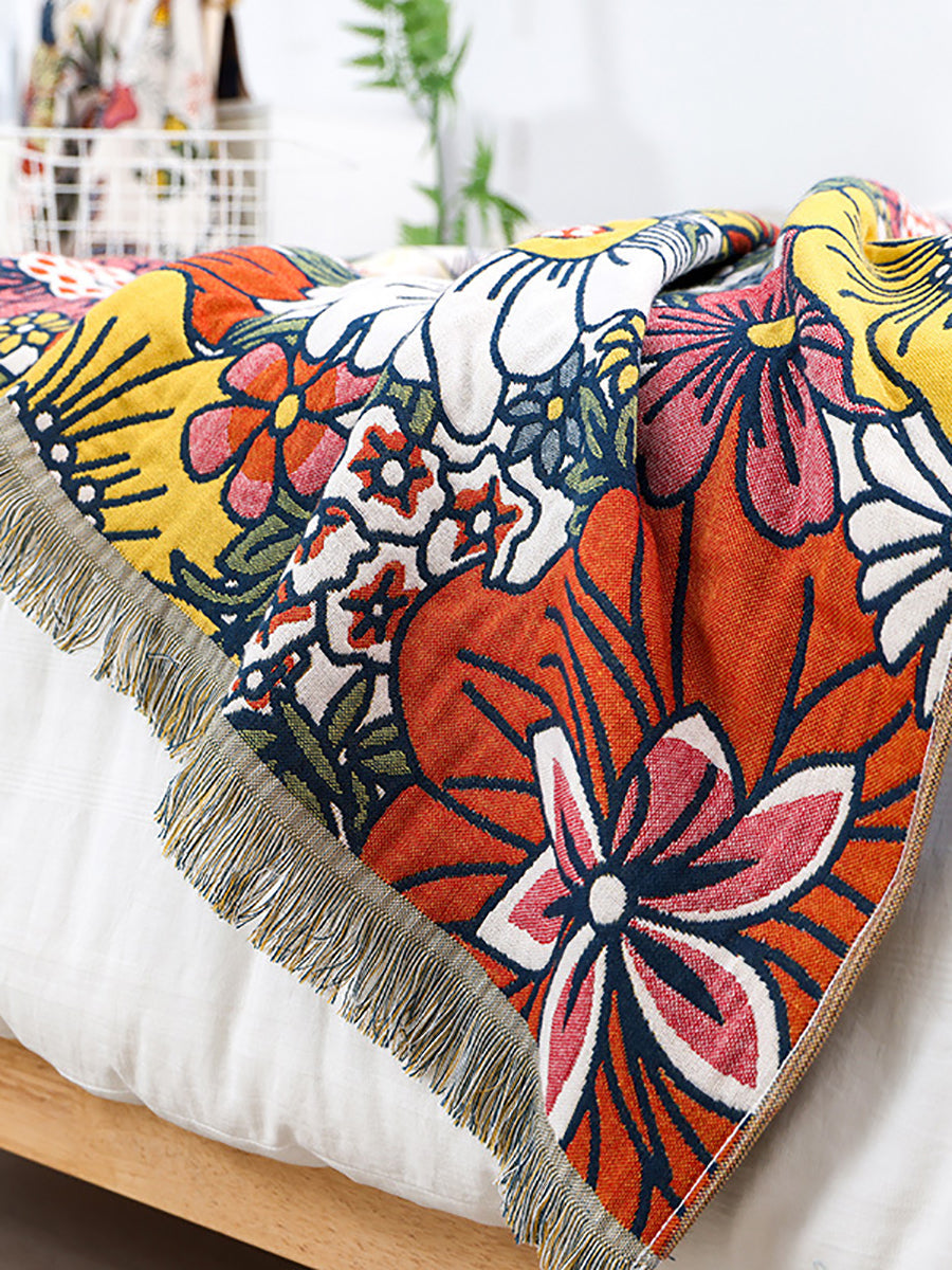 Jacquard-Badetuch für Erwachsene, 100 % Baumwolle, Blumenmuster, schnelltrocknend