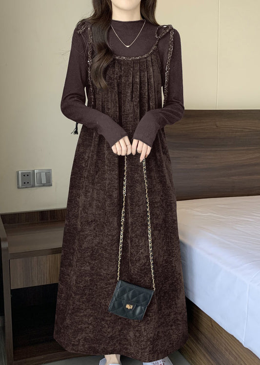 Set Seide Up Stück Samt Outfits Kaffee Spitze Französisch Frühling Zwei