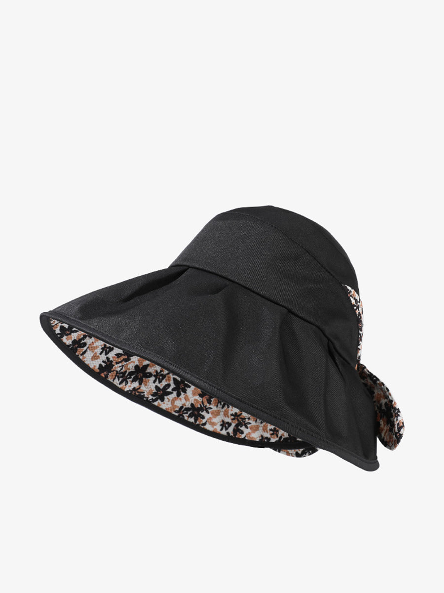 Floraler Sommer Sonnenfester Bowknot Damen Artsy Hut