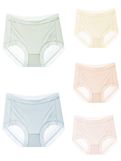 Sous-vêtements d'été 5 pièces pour femmes taille fine