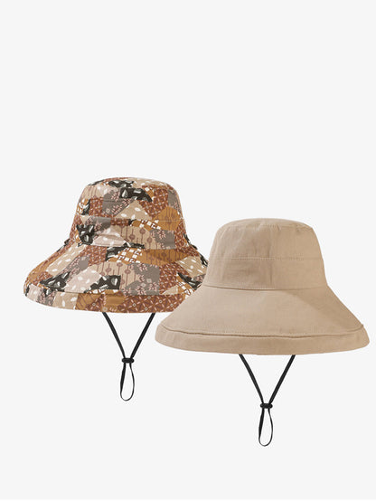 Chapeau de soleil double face décontracté pour femme QW1037