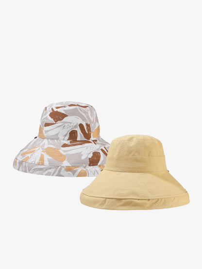 Hat Summer Sunproof Dual-side Flower Women Wearing