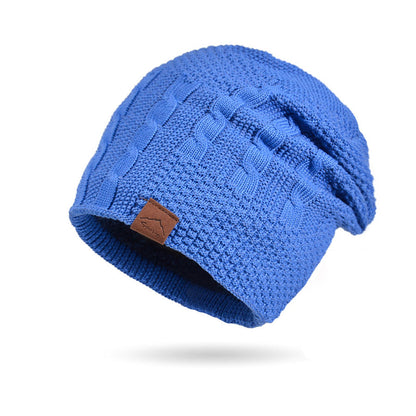 Bonnet d'hiver décontracté en tricot doublé polaire pour femme AH1066