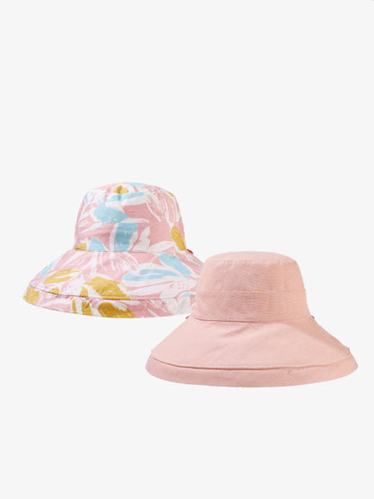 Hat Summer Sunproof Dual-side Flower Women Wearing