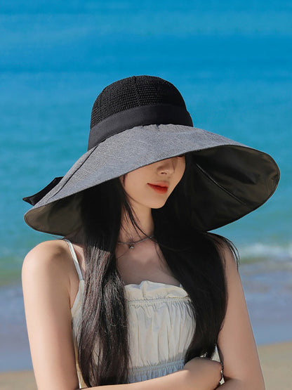 Chapeau d'été à large bord pour femme, résistant au soleil et aux voyages, QW1036 