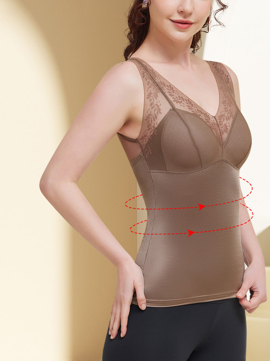 Women Summer Seamless Lace With Breast Pads Base LL002