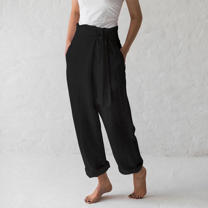 Pantalon en coton croisé vintage AH692