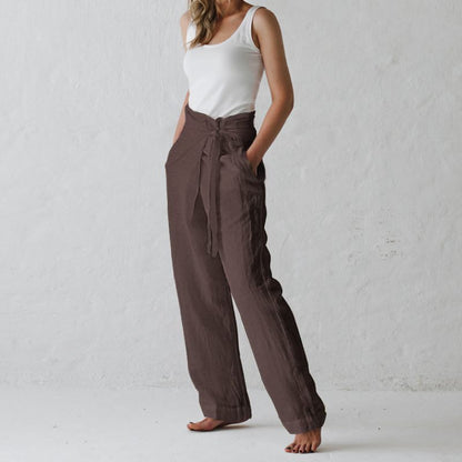 Pantalon en coton croisé vintage AH692