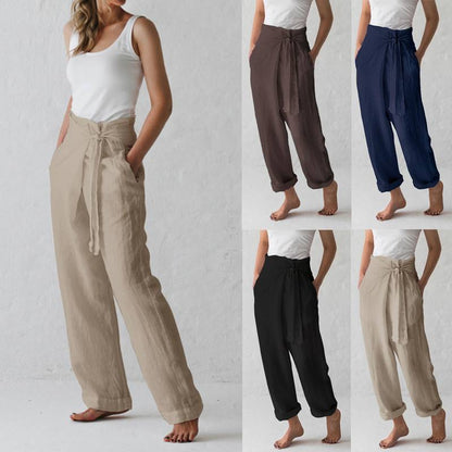 Pantalon en coton croisé vintage AH692