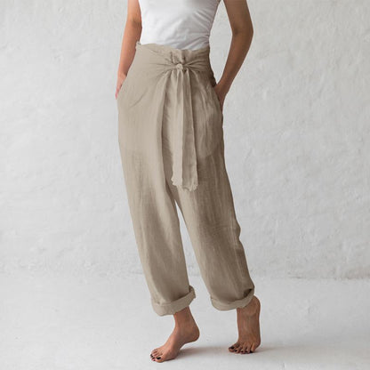 Pantalon en coton croisé vintage AH692