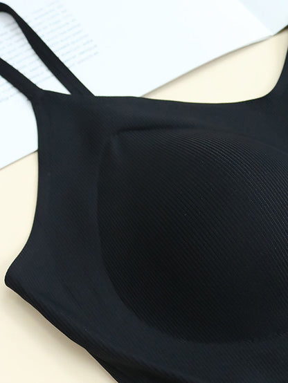 Soutien-gorge d'été sans coutures pour femmes, couleur unie, décontracté, avec coussinets d'allaitement, base AS1012