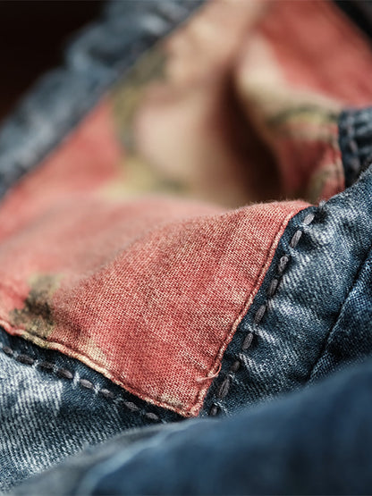 Sac à bandoulière vintage en denim épissé pour femme BN1023 