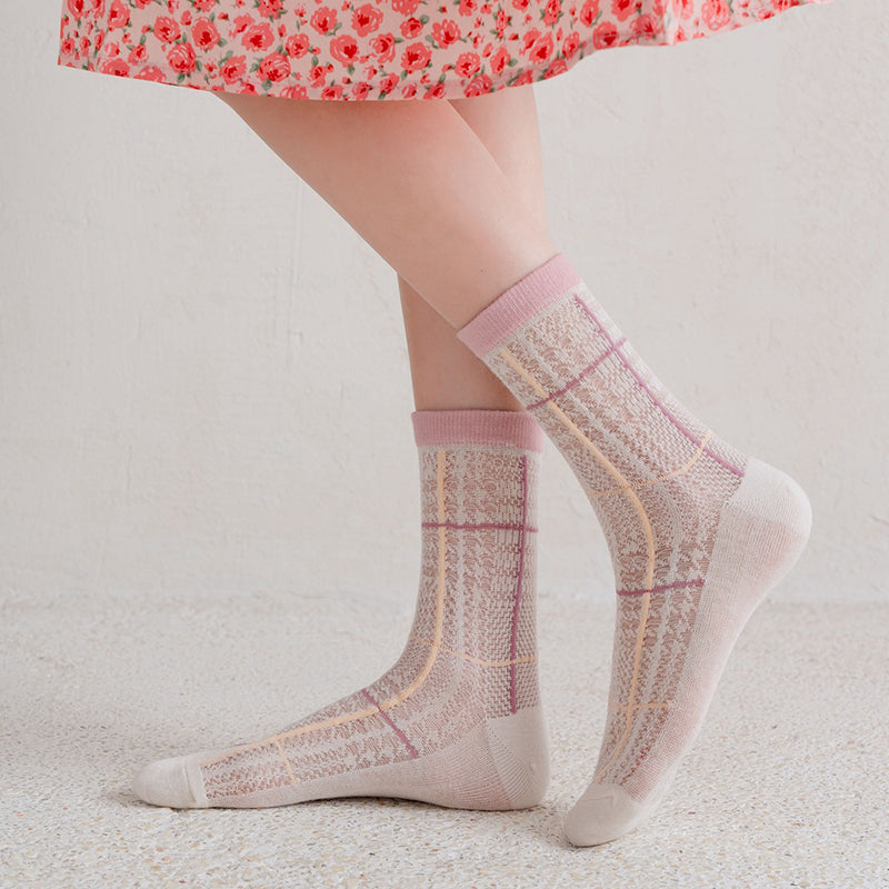 5 Paar Damen Sommersocken im japanischen Stil mit süßem Aufdruck CC033