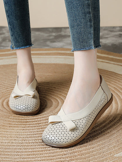 Echtes Leder Damen Schuhe Casual Soft Flat