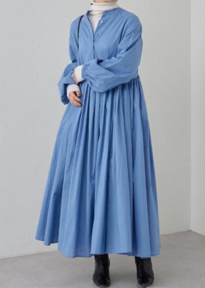 Graues Kleid Classy Shirts Solide Baumwolle Wrinkled Frühling 