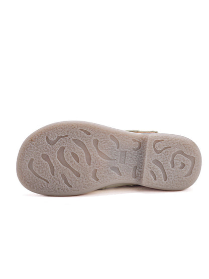 Schuhe Leder Platfrom Out Vintage Hohl Frauen Sommer